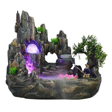 Imagem de XFNVXC Fonte decorativa de mesa para uso interno, fonte de água ornamental, decoração de sala de estar, fonte de cachoeira, escritório, decoração de mesa, fonte de jardim ornamental para casa