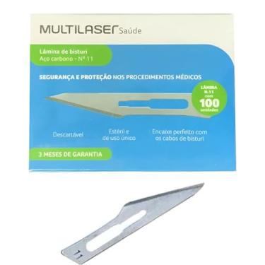 Imagem de Kit 100 Laminas Aço Carbono Numero 11, Corte de Precisção Tipo Bisturi Artesanal N11