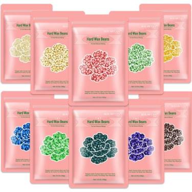 Imagem de Hard Wax Beads Bouvetan de 1 kg, pacote com 10 variedades de grãos de 