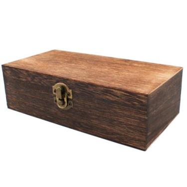 Imagem de Caixa de armazenamento de madeira HingoFuni Solid Wood Container Vinta