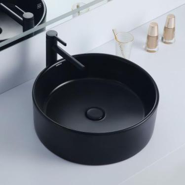 Imagem de Cuba Deend De Cerâmica NeroVelluto Para Banheiro 46x46x16cm