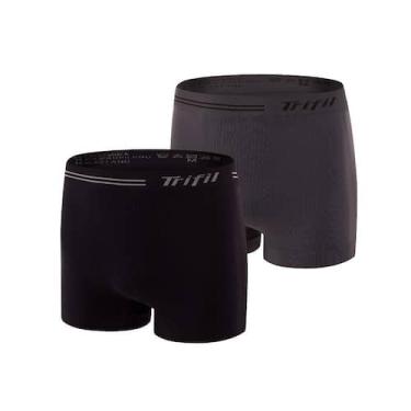 Imagem de Kit 2 Cuecas Box Masculina Sem Costura De Microfibra Trifil Lisa Básic