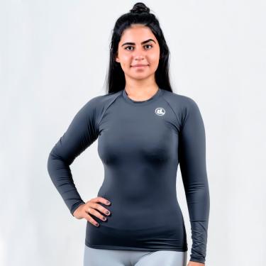 Imagem de Camisa Térmica Esporte Legal Luar Manga Longa Feminina - Cinza