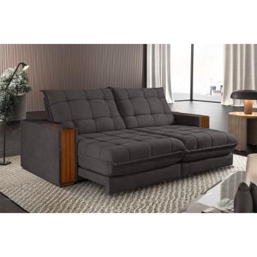 Imagem de Sofá Retrátil Berlim 1,80m 2 Lugares Molas Ensacadas Txr Marrom