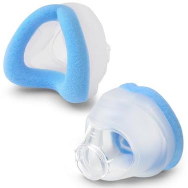 Imagem de Medihealer Almofada nasal N20 atualizada para máscara nasal Airfit N20, 2 peças de almofada de espuma viscoelástica ultraconfortável compatível com Airfit N20, suprimentos CPAP de ótimo valor (azul)