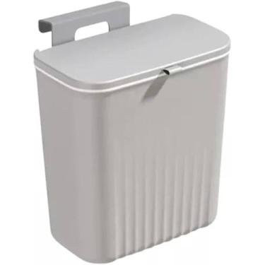 Imagem de Lixeira Suspensa Multiuso Cozinha Com Tampa Retrátil Sem Furo Banheiro