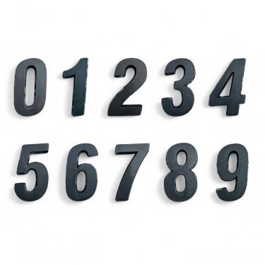 Imagem de Número Residencial Preto 3d Porta Parede Casa Prédio Empresa 1