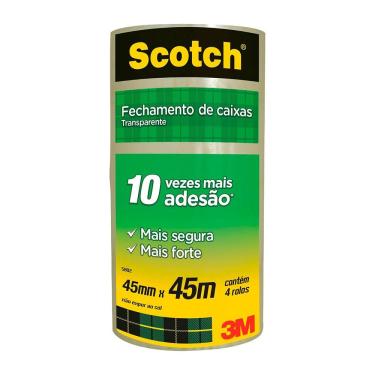 Imagem de Fita 3M Adesiva De Bopp 5802 Scotch 45Mm X 100M C/4 Unidades Cor:Transparente