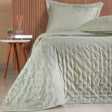 Imagem de Kit Colcha Casal Sensatti 3d Embossed 220x240cm Verde Alfafa