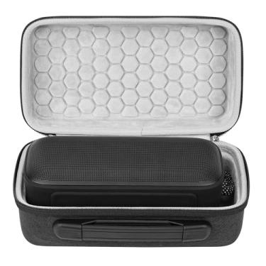 Imagem de Geekria Capa para alto-falante Shield compatível com alto-falante Bluetooth portátil Bose Soundlink Plus, bolsa protetora de substituição para transporte de viagem (cinza escuro)