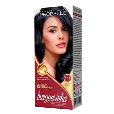 Imagem de Tonalizante Burguesinha Probelle Preto Azulado 1.11