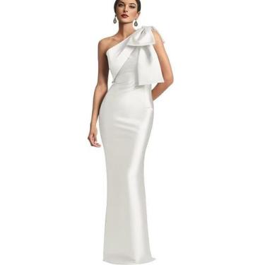 Imagem de Vestido Mãe da Noiva Mkojaa One Shoulder Mermaid Ivory