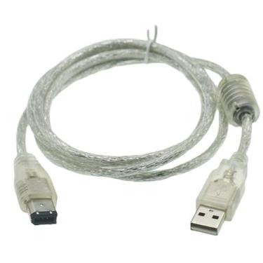 Imagem de Cabo adaptador Firewire IEEE 1394 de 6 pinos macho para USB 2.0 macho 