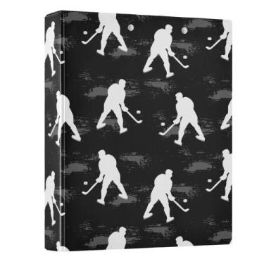 Imagem de Encadernadores redondos Wamika Ice Hockey pretos 4 cm 200 folhas