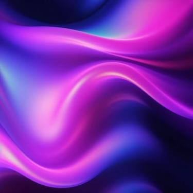 Imagem de Quadro Decorativo Holográfico Ultra Violet Neon Arte Moderna Trendy Abstract 40x40cm