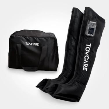 Imagem de Bota De Tratamento Pneumático Compressão Sem Fio profissional de perna de compressão de ar para circulação e alívio da dor, botas de recuperação de perna inteira sem fio com controles duplos,