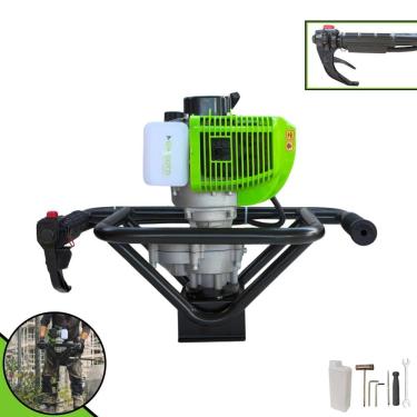 Imagem de Perfurador de Solo Sem Broca Profissional Menegotti MPS52 À Gasolina 2T 52cc 1,8HP de Potência 9.000rpm Para Plantio e Construção Civil