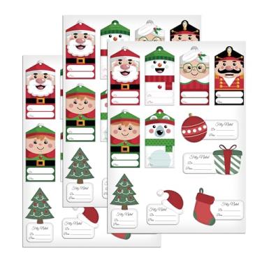 Imagem de Kit com 3 Cartelas de Adesivos Etiquetas De Para Feliz Natal p/Presentes Natalinos