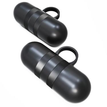 Imagem de Synergee Conjunto de pesos de mão cardio pretos de 1,8 kg. Pesos de mão de aço inoxidável. Conjunto de halteres.