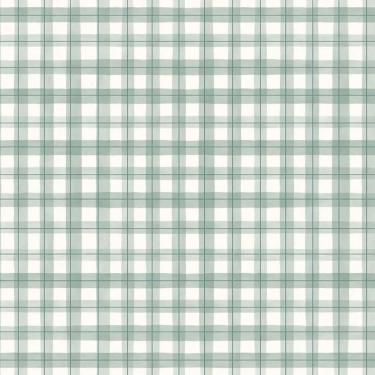 Imagem de Papel De Parede Revoada Xadrez Picnic Pincelada Menta 4436