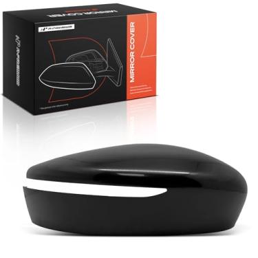 Imagem de A-Premium Capa de espelho adequada para Nissan Kicks 2018 2019 2020 2021 2022 2023 2024 Versa LEAF, preto liso (preto brilhante), para uso de espelho de sinal, direita