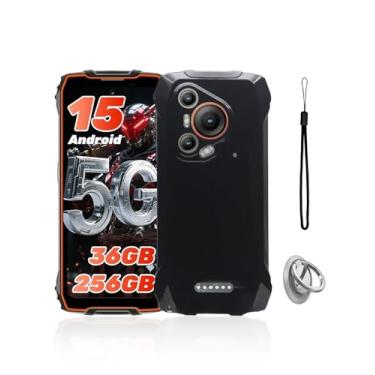 Imagem de KONXISA Capa para celular Blackview Oscal Pilot 3 com fivelas e cordões, capa protetora de material TPU premium, capa protetora resistente a arranhões e quedas, preta