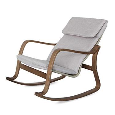 Imagem de Kit 2 Puff Banquinho Redondo Decorativo Thor em Linho Pés Madeira Maciça Cor Bege