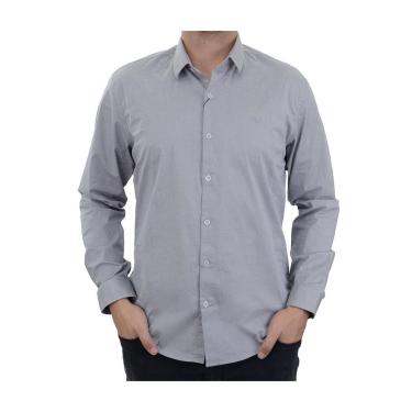Imagem de Camisa Masculina Docthos Slim Cinza Gelo - 249840-Masculino