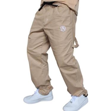 Imagem de Calça Tradicional Reta Cargo BEGE Street Boss-Masculino