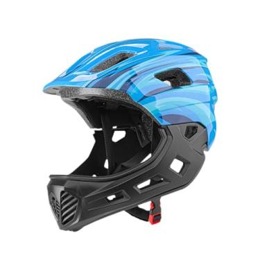 Imagem de harayaa Capacete infantil para ciclismo, equipamento respirável, capacete de bicicleta para crianças, ideal para skate, patinação e mountain bike, Azul