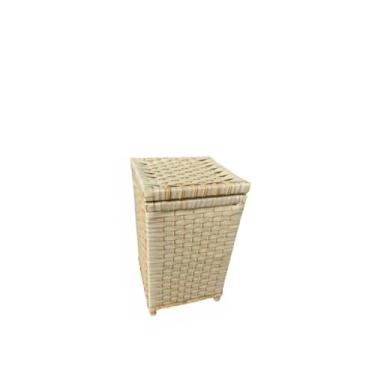 Imagem de Cesto Organizador Sintético para Meias e Roupas Íntimas 24x24x40 – Prático e Elegante para Quarto e Banheiro (Banana)