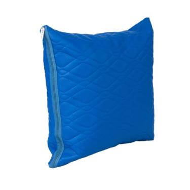 Imagem de Almofada Decorativa Cheia Capa e Refil Premium Impermeável com Zíper Azul