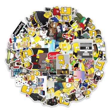 Imagem de Adesivo The Simpsons Anime Vinyl Cartoon 50 unidades para Water B