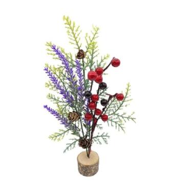 Imagem de Árvore de Natal em vaso de longa duração para banquetes, jantares, feriados, planta artificial (estilo 4)