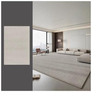 Imagem de SPXMQSS Tapete grande para sala de estar, tapete lavável antiderrapante para quarto, resistente à sujeira sofá mesa de café, para sala de estar, sala de jantar, quarto, escritório, cinza F 180 x 250