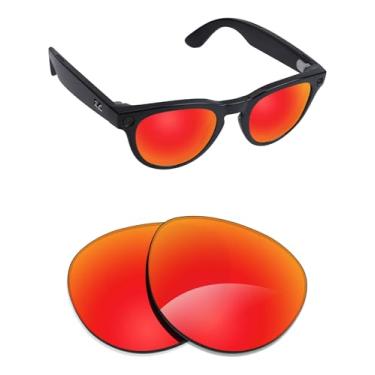 Imagem de Alphax Lentes de reposição polarizadas para óculos de sol Ray-Ban Meta Headliner RW4009F 51 mm - Opções, Vermelho fogo espelhado