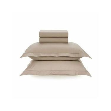 Imagem de Jogo de Cama Karsten 200 Fios Percal 100% Algodão Deliz Grão (Bege) King