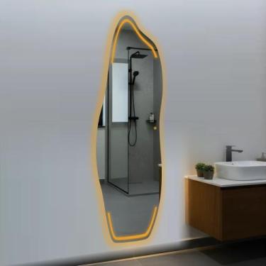 Imagem de Espelho Led Touch com Decoração Luxuosa Salas Quartos Closets Hall Hom