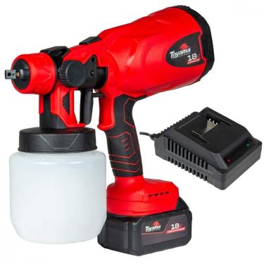 Imagem de Pistola De Pintura Sem Fio Brushless 800ml Portátil Toyama