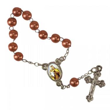 Imagem de 50 Mini Terços com Foto Nossa Senhora do Carmo - SJO Artigos Religioso