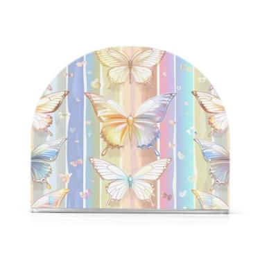 Imagem de Qilmy Lindo porta-guardanapos de borboleta para mesas – Porta-guardanapos para cozinha, porta-guardanapos de mesa, porta-guardanapos de coquetel, porta-guardanapos de papel406