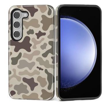 Imagem de ZHEGAILIAN Capa para Samsung Galaxy S23 Plus, capa rígida à prova de choque + silicone macio 2 em 1, híbrida, à prova de choque, proteção contra quedas, vintage, camuflada, camuflada, caça
