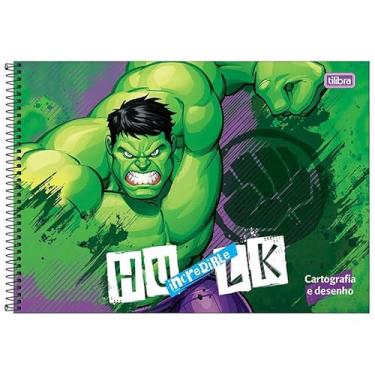 Imagem de Caderno Cartografia E Desenho Capa Dura 80 Folhas Hulk - Tilibra
