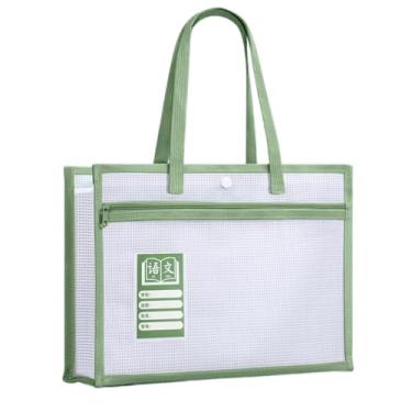 Imagem de Pasta Portátil Transparente À Prova D'água, Grande Capacidade, Bolsa de Documentos Expandível(b8033-Verde)