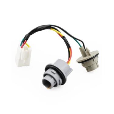 Imagem de Chicote de lâmpada traseira externo de soquete e fio compatível com Kia Forte 2017-2018, fiação de soquete de luz traseira, substitui 92470-B0600 92470B0600 – Chicote conector de trança da lâmpada