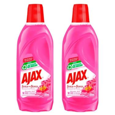 Imagem de Kit 2 Limpador Ajax Festa Das Flores Bouquet De Flores 500ml