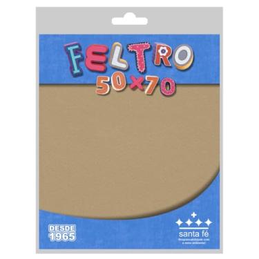 Imagem de Pacote Tecido Feltro Blister 50cm X 70cm 60 Cores Diferentes (BEGE FENDY - 099)