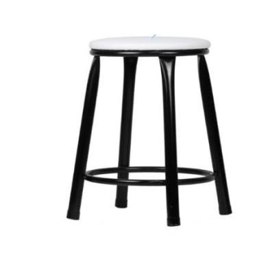 Imagem de Kit 2 Banquetas Baixa Banco Cozinha Americana Balcão Bar Aço - Banco para Balcão, Área Gourmet, Varanda e Churrasco(Branco)