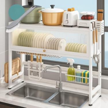 Imagem de Prateleira para Pia de Cozinha Inox - Escorredor Suspenso Organizador Premium(Branco - 75cm)