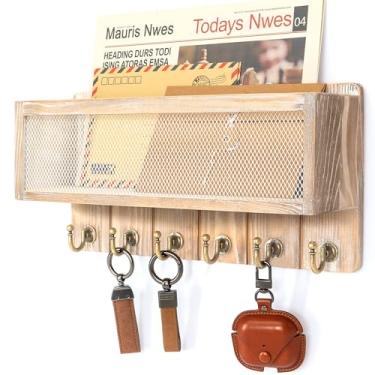 Imagem de Porta-chaves de 33 cm com malha de ferro natural